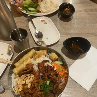 #69 w/ vermicelli and another plate with rice