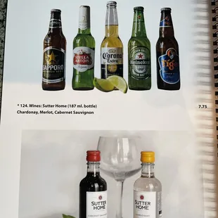 sushi and sashimi, drink