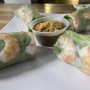 Shrimp spring roll.