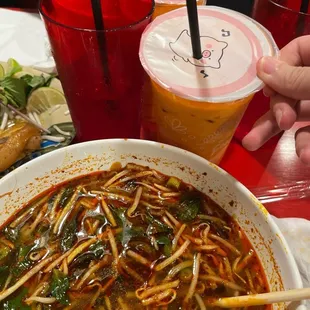 21. Bun Bo Hue Thai Iced Tea