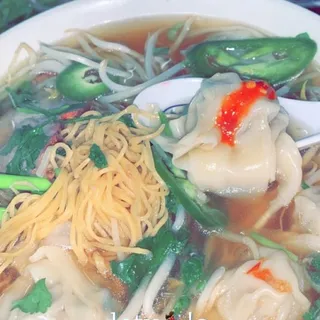 27. Wonton with Egg Noodle Soup