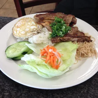 38. Grilled Pork and Egg Rolls over Vermicelli