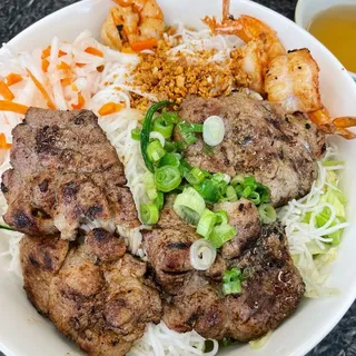 39. Grilled Shrimp and Pork over Vermicelli