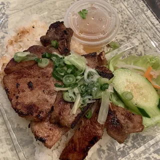 48. Grilled Pork Chop over Rice Plate