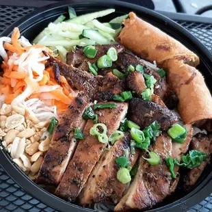 Charbroiled Chicken, Egg Roll With Vermicelli