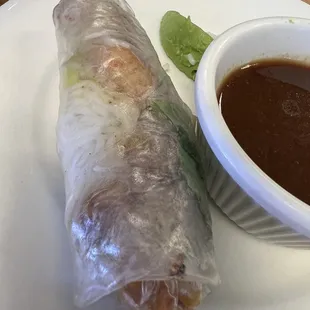 Grilled shrimp spring roll