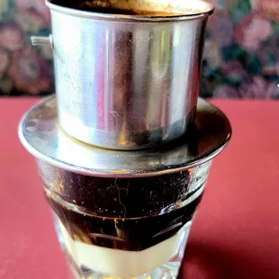 Vietnamese espresso over condensed milk