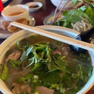 Rare steak pho!