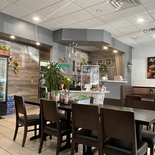 the inside of a restaurant
