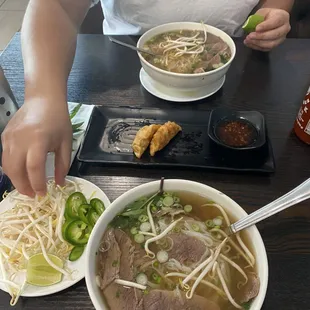 Fried Potstickers and Pho