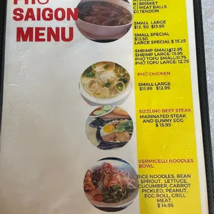 Menu as of 6/14/23