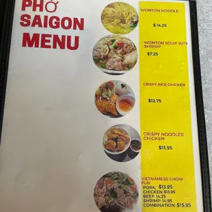 Menu as of 6/14/23