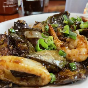 Eggplant Tofu with seafoos