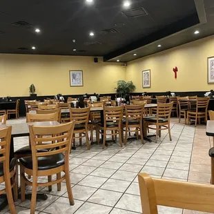the inside of a restaurant