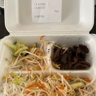 Bun Bo Nuong, Vermicelli with beef