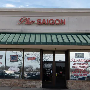 the front of the restaurant