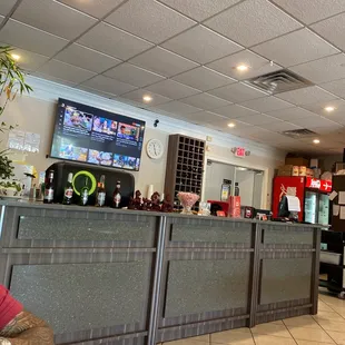 the inside of a restaurant