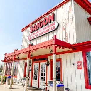 the front of the restaurant