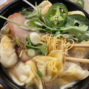 Wonton Egg Noodle Soup