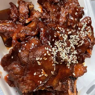 a close up of a plate of food