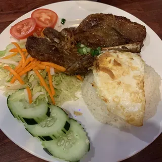 C1. Grilled Pork Chop Rice Dish