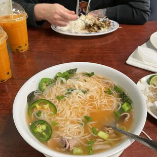 P1. Rice Noodles w/ Rare Beef Slices