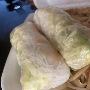 A-1 fresh spring roll mostly noodle and lettuce