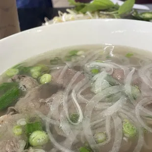 Pho  2. Rare Slices of Eye Round Beef and Brisket Noodle Soup
