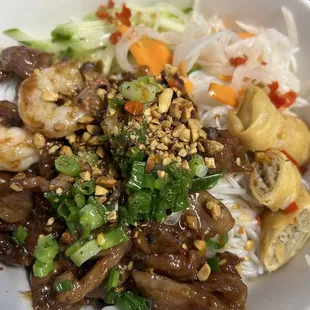 Number #18. Grilled Shrimp with Egg Roll Rice Vermicelli