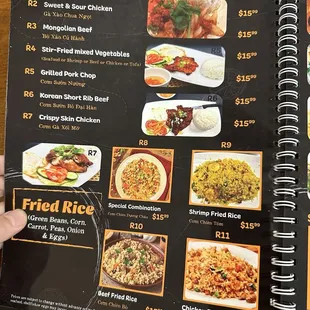 ramen and noodles, menu