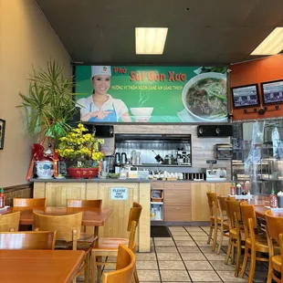 the inside of a restaurant