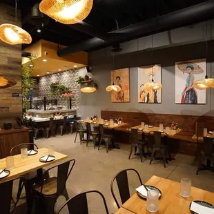 the interior of a restaurant