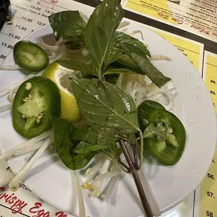 Tiny amount of veggies