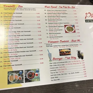 sushi and sashimi, menu
