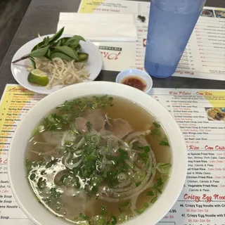 #26 Rare Beef, Well Cooked Beef, Tendon & Tripe Noodle Soup