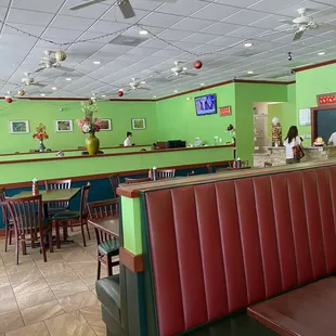 the interior of a restaurant