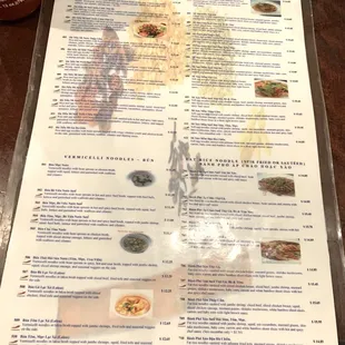 Menu Page 1 of 2 (as of September 2022)