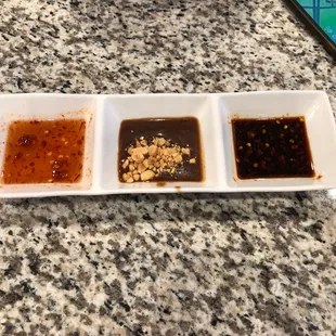 Dipping sauces for spring rolls