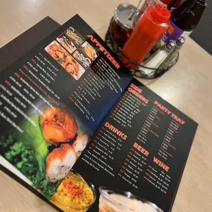 Drinks, side orders, party trays, beer wine appetizers are off the hook!