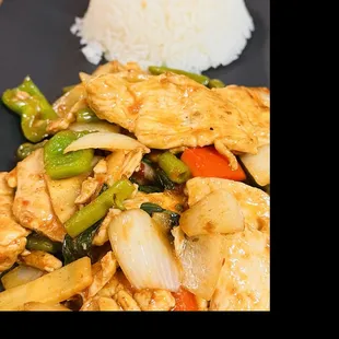Thai Basil Chicken.