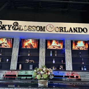 The beautiful bar area