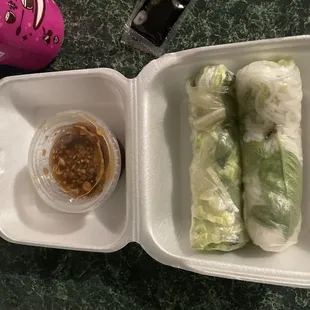 Fresh Vegetable Spring Rolls. These are the perfect size to me.