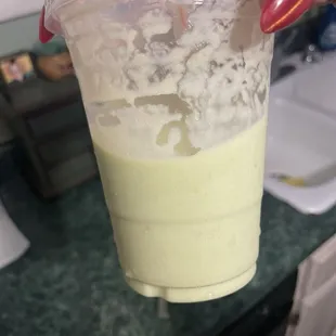 Avocado Bubble Tea Shake without boba... Delicious!