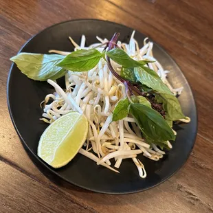 Side of vegetables for the pho