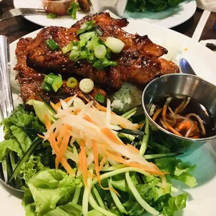 #57 Grilled Pork Chops Steam Rice