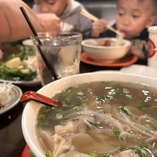 Rare Steak and Tendon Pho