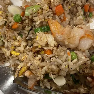 Shrimp fried rice, so good!