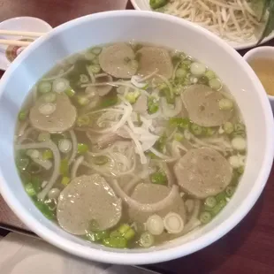 #11 Pho with Rare Beef Slices and Slices of Meatball