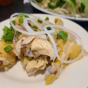 a plate of food on a table