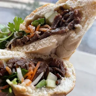 Grilled beef Banh Mi